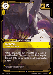 Rek'Sai, Swarm Queen (V.1 - Rare) - Spiritforged (Rare) [SFD-170]