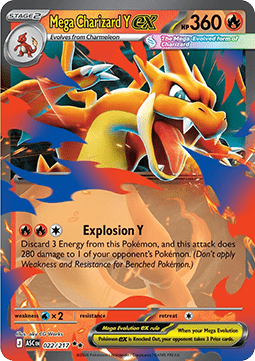 Mega Charizard Y ex - Ascended Heroes (Double Rare) [ASC-022]
