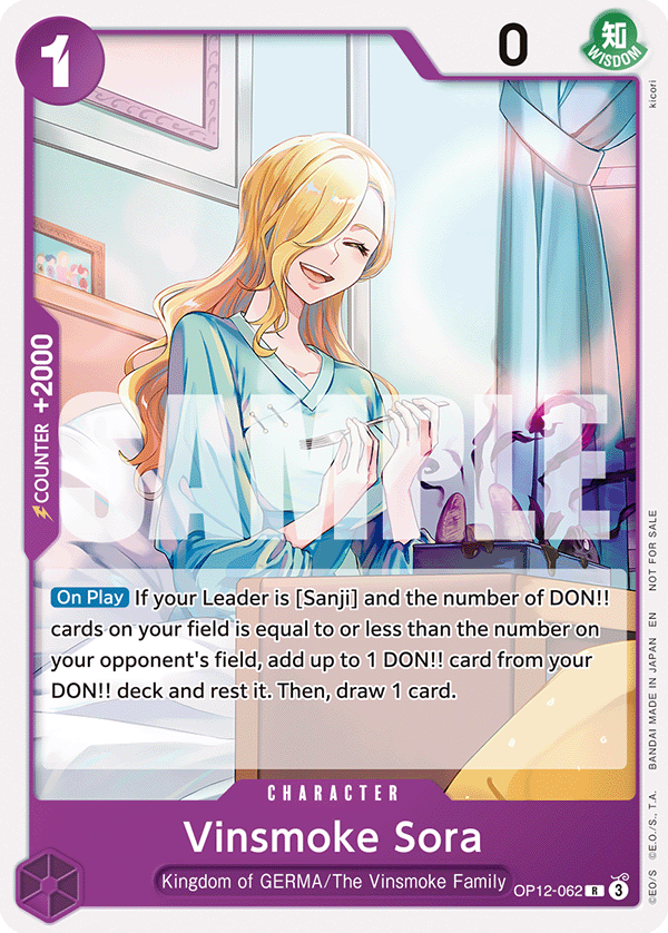 Vinsmoke Sora (OP12-062) (V.1) - Unnumbered Promos (Rare) [UP-OP12-062]