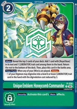 Unique Emblem: Honeycomb Commander (P-230) - Promos (Promo) [P-230]