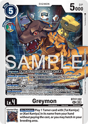 Greymon (BT17-102) (V.1) - Digimon Generation (Alternative Art) [AD-01-BT17-102]