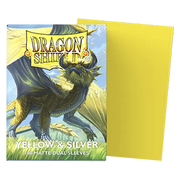 100 Dragon Shield Sleeves - Matte Dual Yellow & Silver
