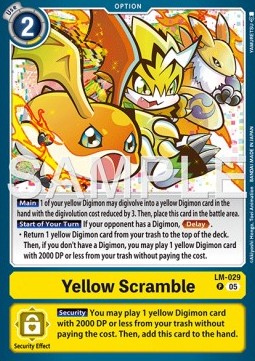 Yellow Scramble (LM-029) - Digimon Generation (Alternative Art) [AD-01-LM-029]