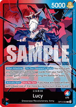 Lucy (OP15-002) (V.1) - Adventure on Kami’s Island (Leader) [OP15-002]