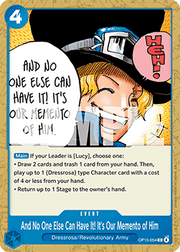 And No One Else Can Have It! It's Our Memento of Him (OP15-054) - Adventure on Kami’s Island (Common) [OP15-054]