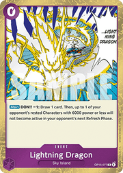 Lightning Dragon (OP15-077) (V.1) - Adventure on Kami’s Island (Rare) [OP15-077]