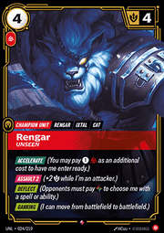 Rengar, Unseen (V.1 - Rare) - Unleashed (Rare) [UNL-024 ]