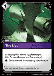 The List - Unleashed (Uncommon) [UNL-138]