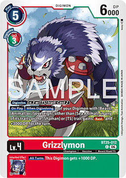 Grizzlymon (BT25-012) - Dual Revolution (Common) [BT-25-012]