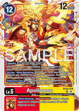 Apollomon (BT25-018) (V.1) - Dual Revolution (Super Rare) [BT-25-018]