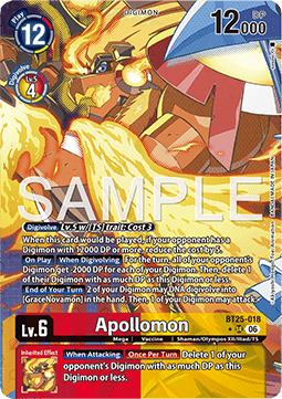 Apollomon (BT25-018) (V.2) - Dual Revolution (Alternative Art) [BT-25-018]