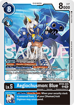 Aegiochusmon: Blue (BT25-025) - Dual Revolution (Rare) [BT-25-025]