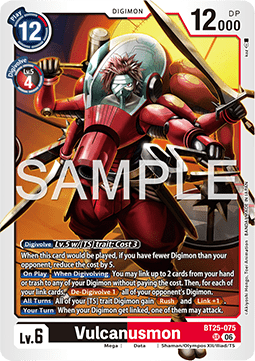 Vulcanusmon (BT25-075) (V.1) - Dual Revolution (Super Rare) [BT-25-075]