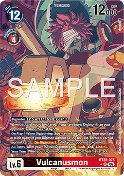 Vulcanusmon (BT25-075) (V.2) - Dual Revolution (Alternative Art) [BT-25-075]