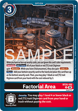 Factorial Area (BT25-102) - Dual Revolution (Uncommon) [BT-25-102]