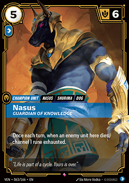Nasus, Guardian of Knowledge (V.1 - Rare)