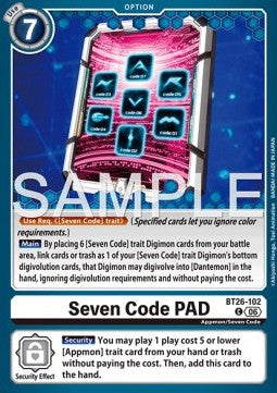 Seven Code PAD (BT26-102)