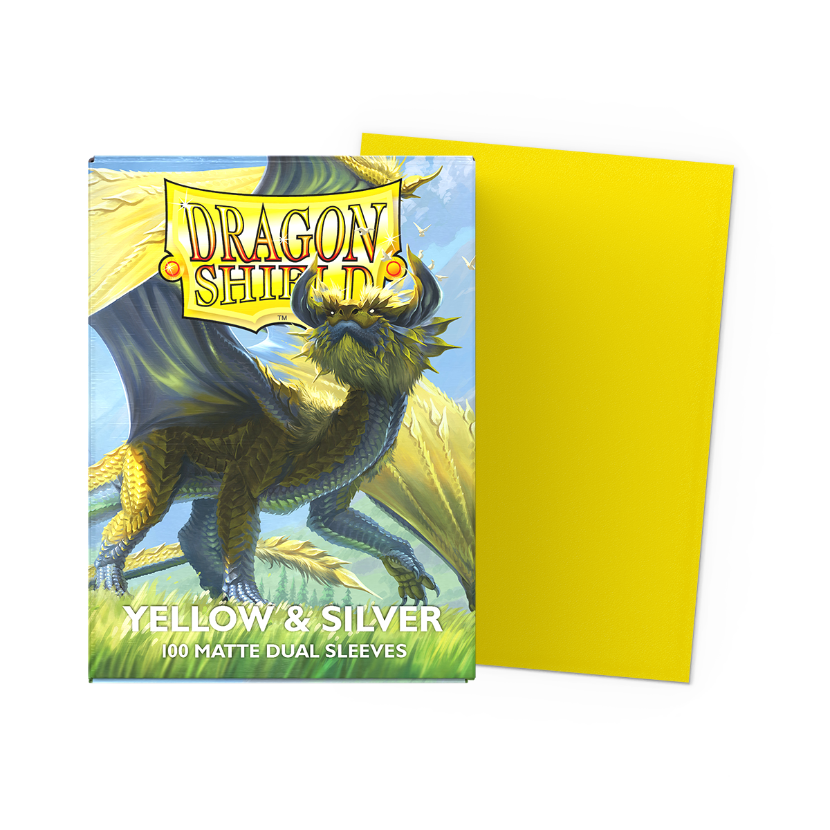 Fundas Dragon Shield Dual Matte Standard (100) – Yellow & Silver
