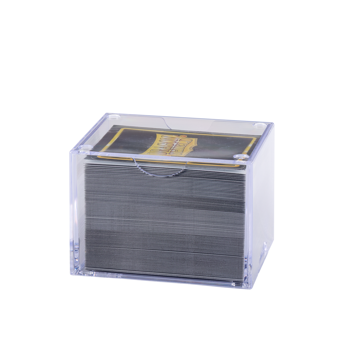 Dragon Shield Strongbox transparente, ejemplo con cartas no incluidas