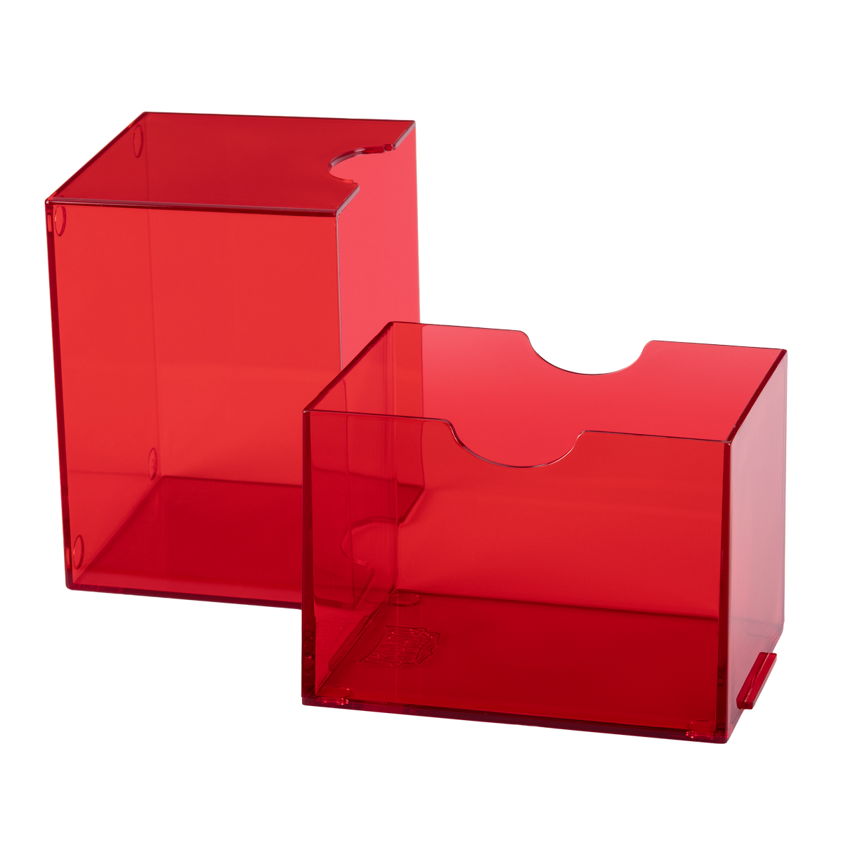 Dragon Shield Strongbox rojo translúcido, caja abierta