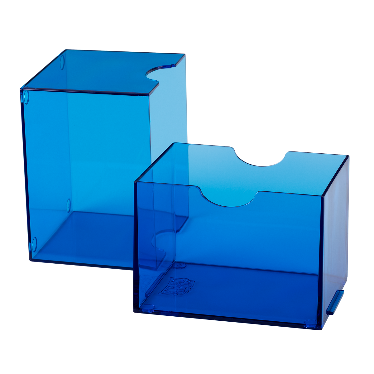 Dragon Shield Strongbox azul translúcido, caja abierta