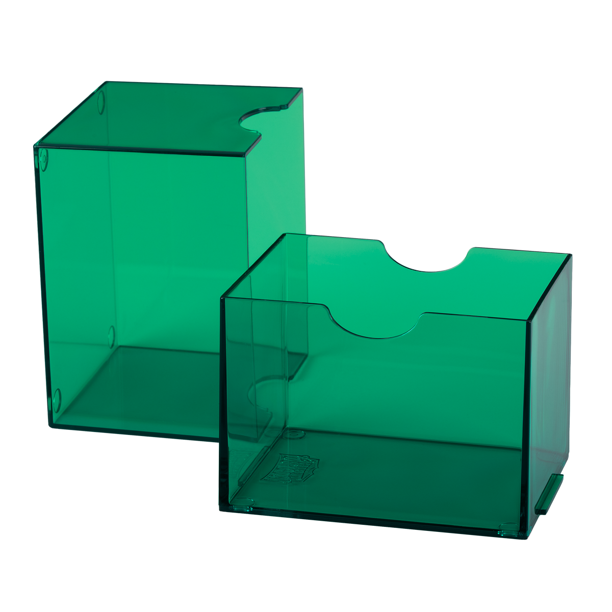 Dragon Shield Strongbox verde translúcido, caja abierta