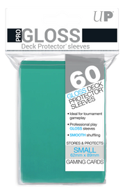 60 Ultra PRO Pro-Gloss Sleeves (Aqua) | Tamaño Yu-Gi-Oh!