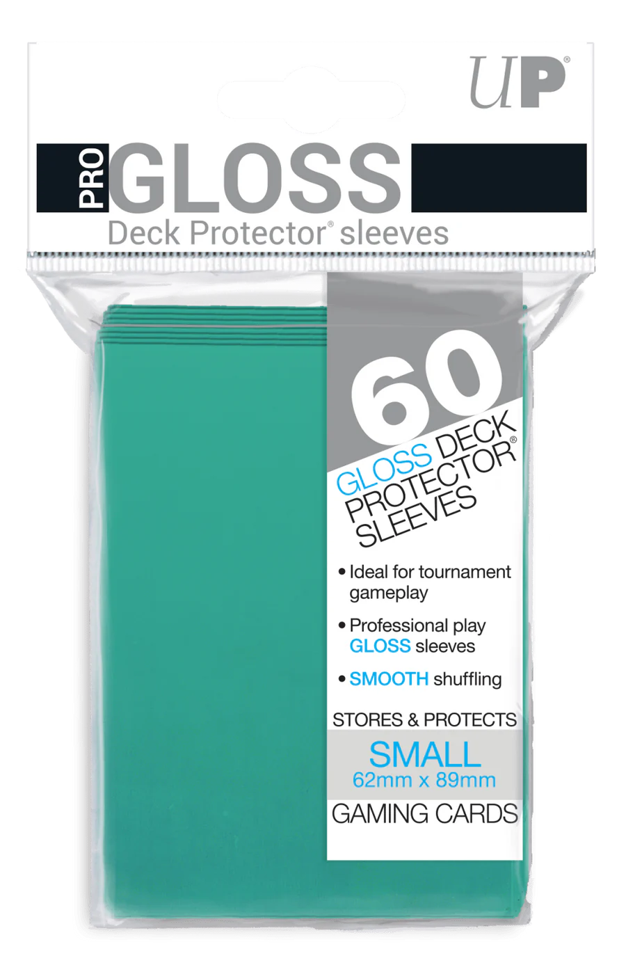 60 Ultra PRO Pro-Gloss Sleeves (Aqua) | Tamaño Yu-Gi-Oh!