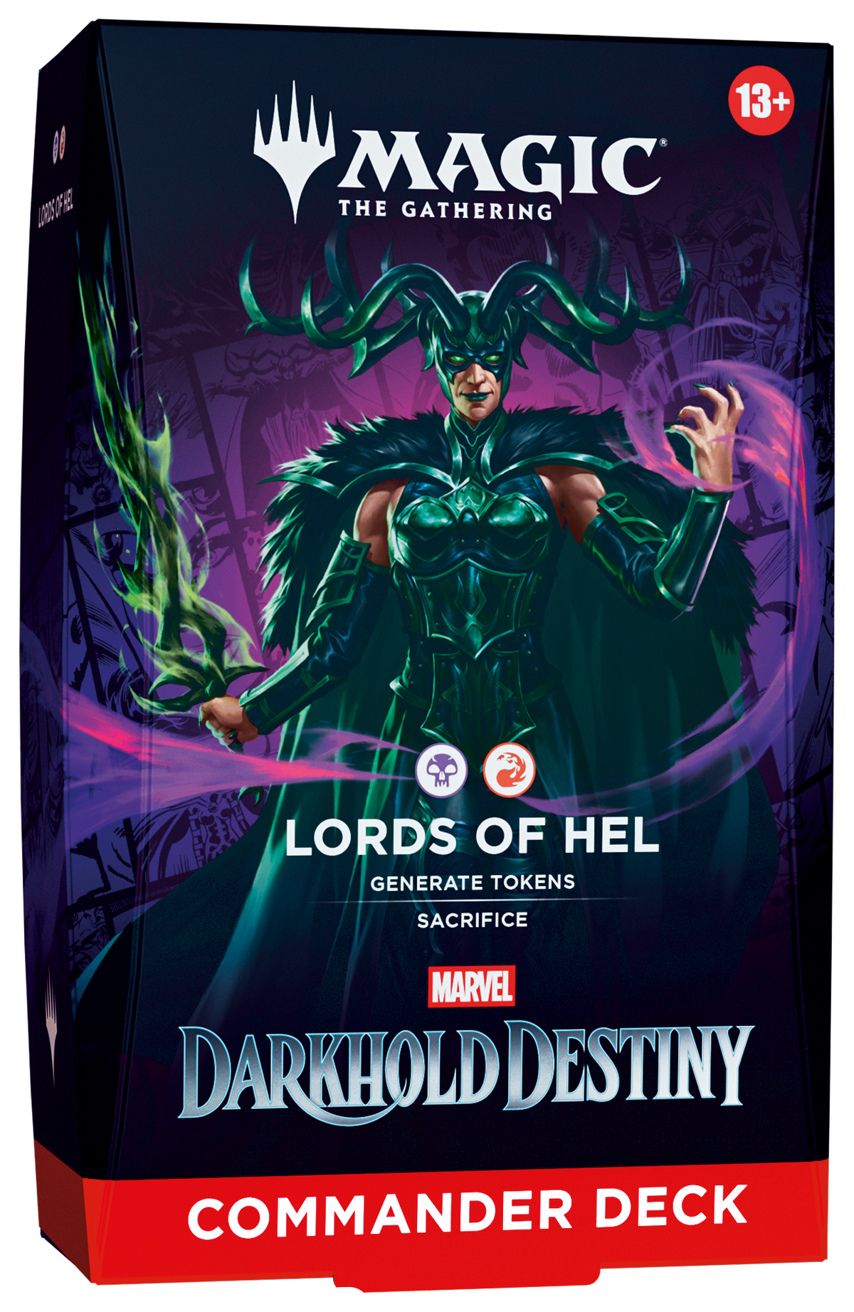 Magic Marvel Darkhold Destiny Commander Deck Lords of Hel [MDC], edición en inglés