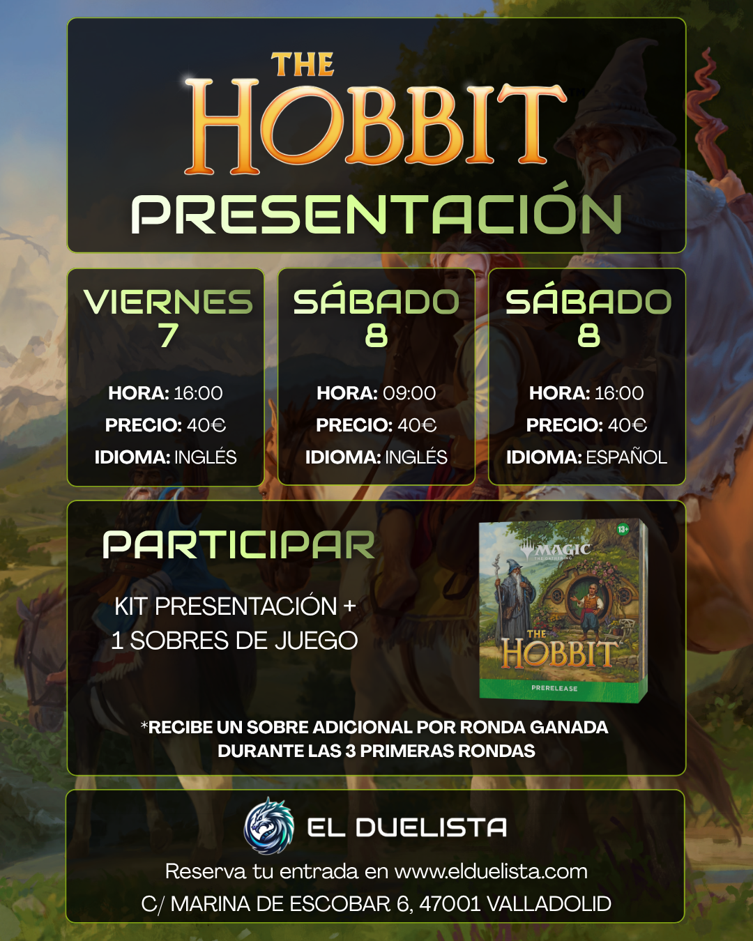 Presentación "The Hobbit" - SÁBADO 8 AGOSTO 09:00H
