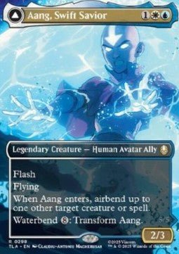 Aang, Swift Savior // Aang and La, Ocean's Fury (V.1) - Magic: The Gathering | Avatar: The Last Airbender: Extras (Rare) [XTLA - 298] - El Duelista