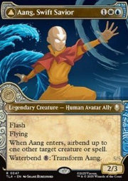 Aang, Swift Savior // Aang and La, Ocean's Fury (V.2) - Magic: The Gathering | Avatar: The Last Airbender: Extras (Rare) [XTLA - 347] - El Duelista