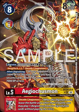 Aegiochusmon (BT24 - 014) (V.2) - Time Stranger (Alternative Art) [BT - 24 - 014] - El Duelista