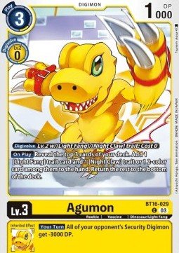 Agumon (BT16 - 029)⁣ - Beginning Observer⁣ (Common)⁣ [029] - El Duelista