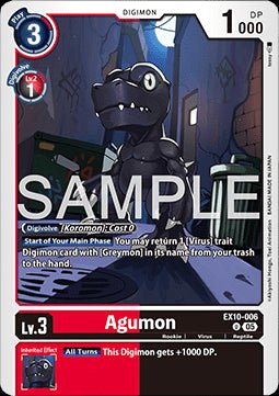 Agumon (EX10 - 006) (V.1) - Sinister Order (Uncommon) [006] - El Duelista