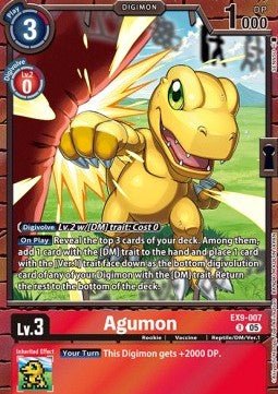 Agumon (EX9 - 007) (V.1)⁣ - Versus Monsters⁣ (Rare)⁣ [007] - El Duelista