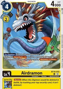 Airdramon (BT19 - 032)⁣ - Special Booster Ver 2.0⁣ (Common)⁣ [BT19 - 032] - El Duelista