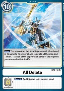 All Delete (BT5 - 110)⁣ - Battle Of Omni⁣ (Rare)⁣ [BT5 - 110] - El Duelista