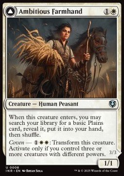 Ambitious Farmhand // Seasoned Cathar⁣ - Innistrad Remastered⁣ (Uncommon)⁣ [8] - El Duelista