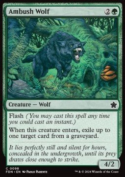 Ambush Wolf⁣ - Magic: The Gathering Foundations⁣ (Common)⁣ [98] - El Duelista