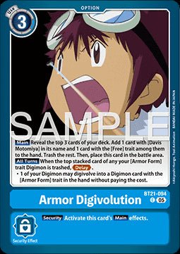 Armor Digivolution (BT21 - 094)⁣ - World Convergence⁣ (Common)⁣ [094] - El Duelista