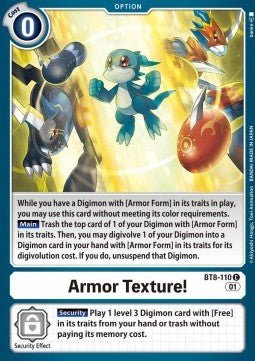 Armor Texture! (BT8 - 110)⁣ - New Awakening⁣ (Common)⁣ [110] - El Duelista