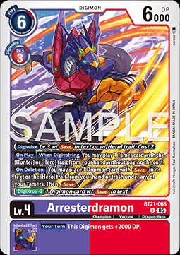 Arresterdramon (BT21 - 066)⁣ - World Convergence⁣ (Uncommon)⁣ [066] - El Duelista