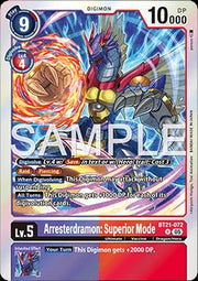 Arresterdramon: Superior Mode (BT21 - 072)⁣ - World Convergence⁣ (Rare)⁣ [072] - El Duelista