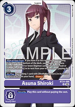 Asuna Shiroki (BT24 - 088) (V.1) - Time Stranger (Uncommon) [BT - 24 - 088] - El Duelista
