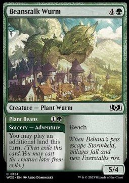Beanstalk Wurm // Plant Beans⁣ - Wilds of Eldraine⁣ (Common)⁣ [161] - El Duelista