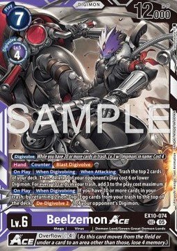 Beelzemon Ace (EX10 - 074) (V.1) - Sinister Order (Secret Rare) [074] - El Duelista