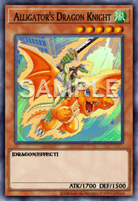 Alligator's Dragon Knight: muestra oficial provisional SAMPLE en inglés; acabado de rareza no representado