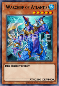 Warchief of Atlantis: muestra oficial provisional SAMPLE en inglés; acabado de rareza no representado