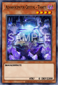 Adamancipator Crystal - Tiamite: muestra oficial provisional SAMPLE en inglés; acabado de rareza no representado